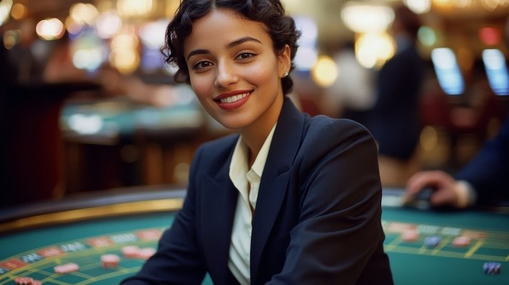 Antarmuka permainan blackjack Joker Gaming di ponsel